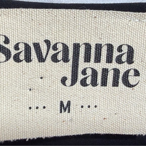 Savanna Jane Embroidered Boho Blouse Womens large Black Floral Peasant Top - Picture 3 of 5